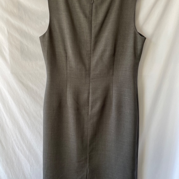 Two Piece Kasper Dress (sz 12) w/ Blazer (sz 14P) in Dark Grey - Picture 4 of 7